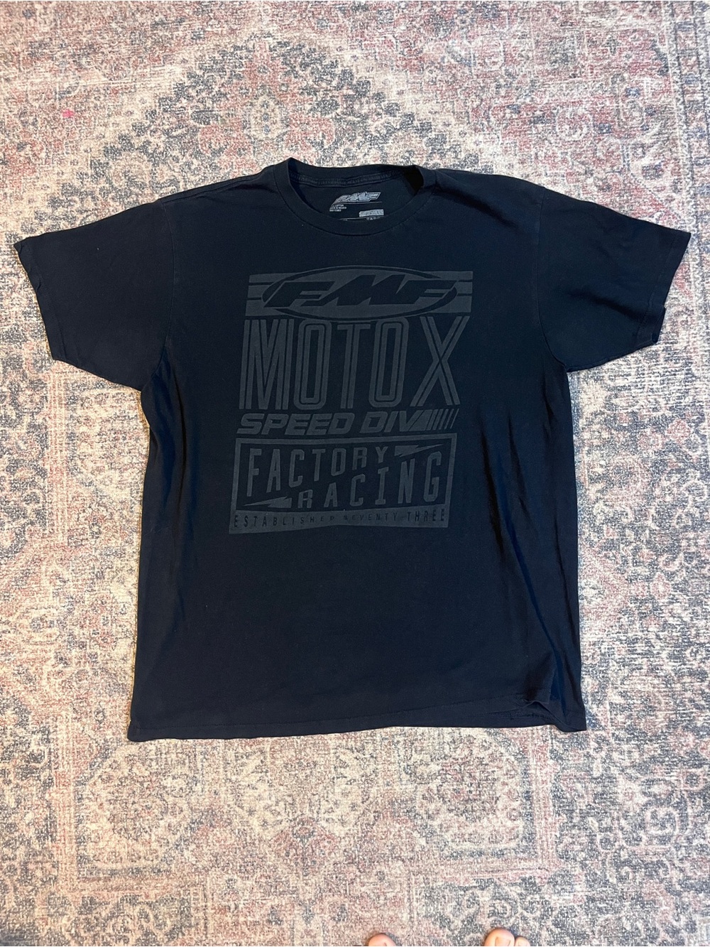 Moto X Factory Racing Black Graphic Tee - Men FMF Large
